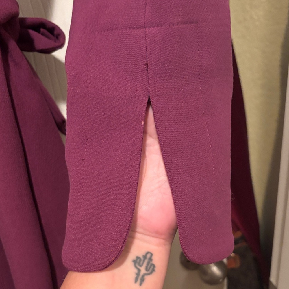 a new day Long Sleeve Dress in Purple with Bow - Picture 3 of 7